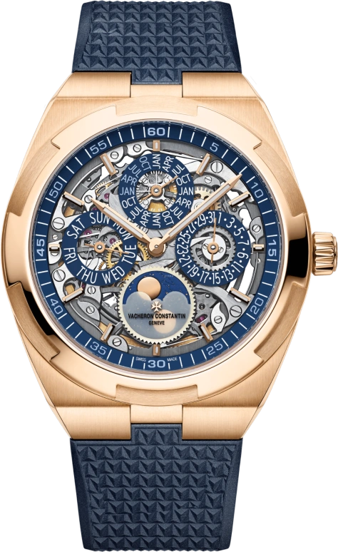 Vacheron Constantin,Overseas 41.50mm,41.50mm,Pink Gold,Skeleton,Automatic,Moonphase,Perpetual Calendar,Leap Year,Month,40hours,In-house Caliber,4300V,4300V/120R-B642