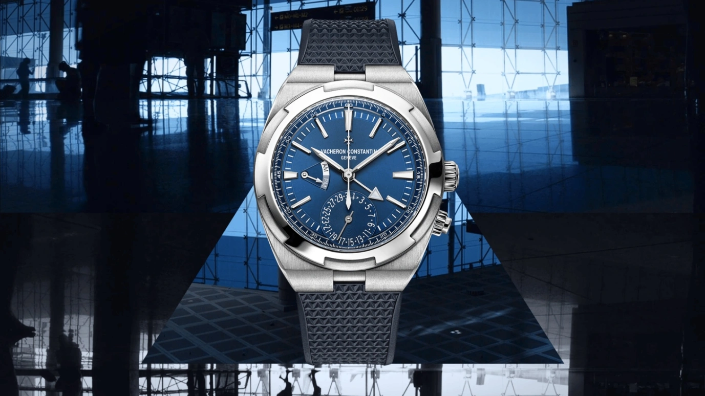 Vacheron Constantin,Overseas 41mm,41mm,Stainless Steel,Blue,Automatic,Day,Dule Time,Day / Night Indication,7900V,7900V/110A-B334