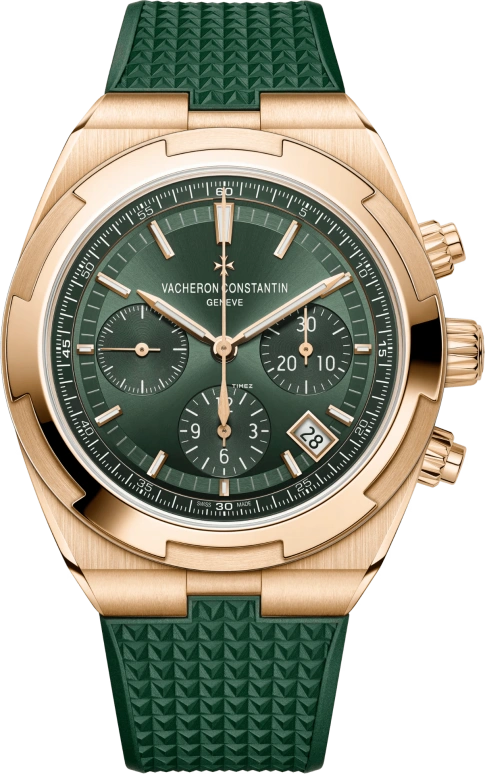 Vacheron Constantin,Overseas 42.50mm,42.50mm,Rose Gold,Green,Automatic,Chronograph,Day,5520V,5520V/210R-B966