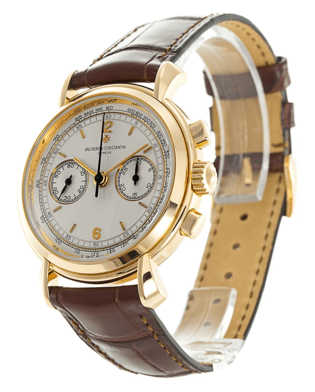 Vacheron Constantin,Historiques 38mm,38mm,Yellow Gold,White,Handwound,Chronograph,48hours,47111,47111/000J-7522