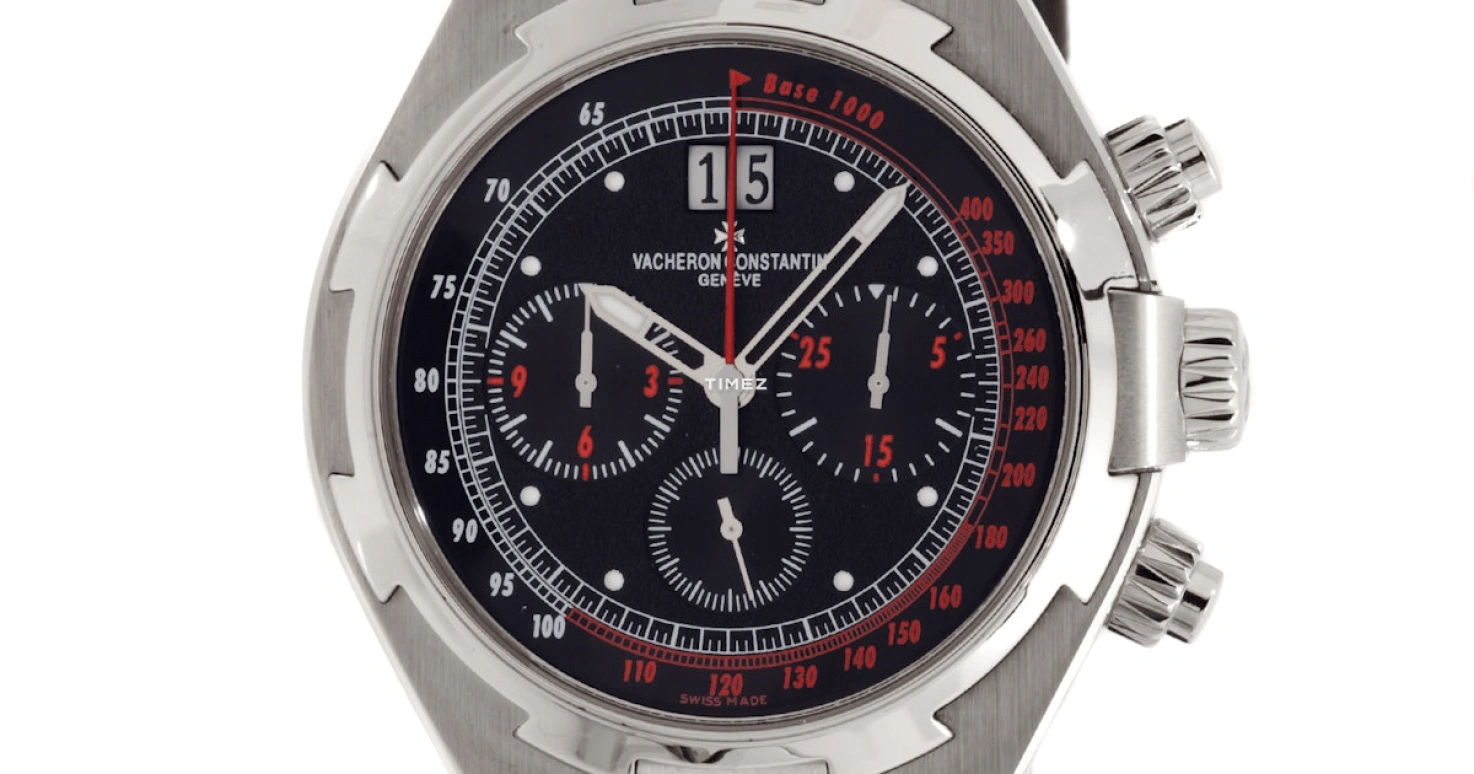 Vacheron Constantin,Overseas 42mm,42mm,Stainless Steel,Black,Automatic,Chronograph,Day,49150,49150/000A-9337