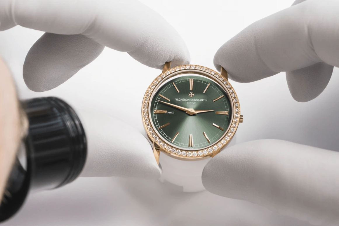 Vacheron Constantin,Traditionnelle 33mm,33mm,Pink Gold,Green,Handwound,Anti-magnetic,40hours,1405T,1405T/000R-H009