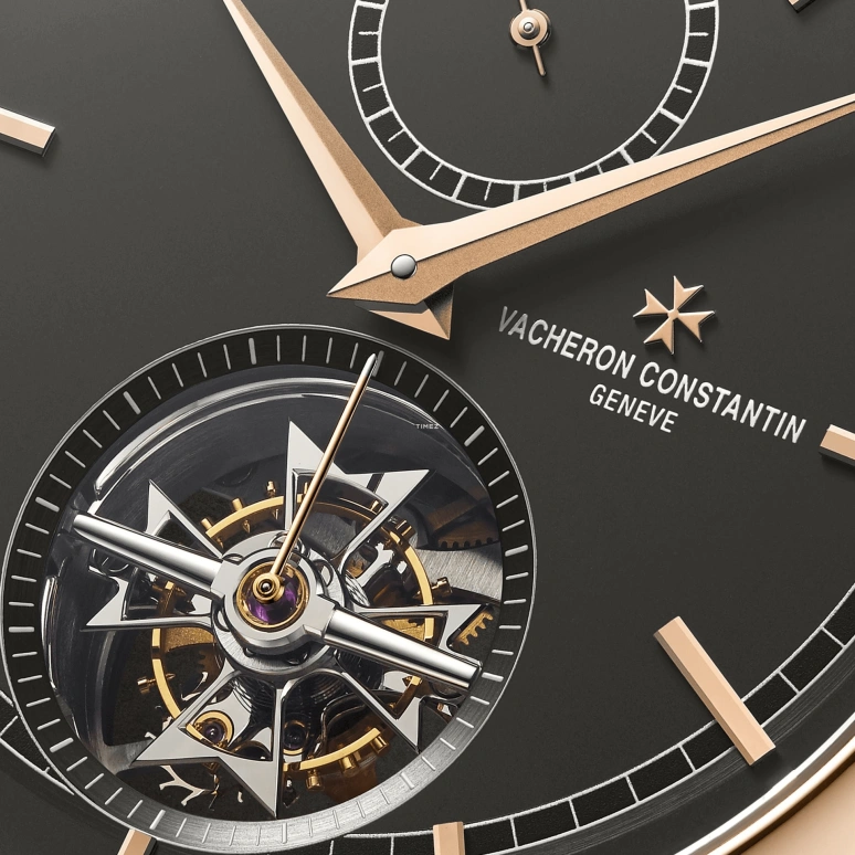 Vacheron Constantin,Traditionnelle 42mm,42mm,Pink Gold,Black,Handwound,Power Reserve Indicator,Tourbillon,89000,89000/000R-B407