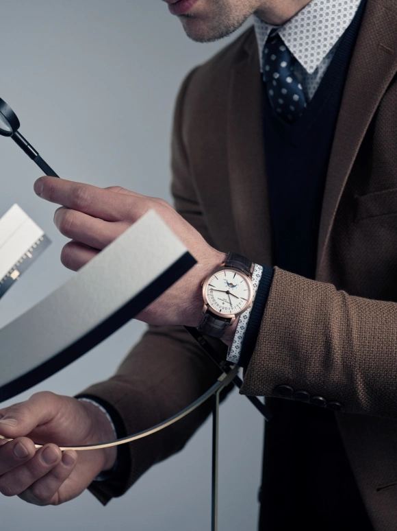 Vacheron Constantin,Patrimony 42.50mm,42.50mm,Pink Gold,Silver,Automatic,Moonphase,Day,Retrograde,4010U,4010U/000R-B329