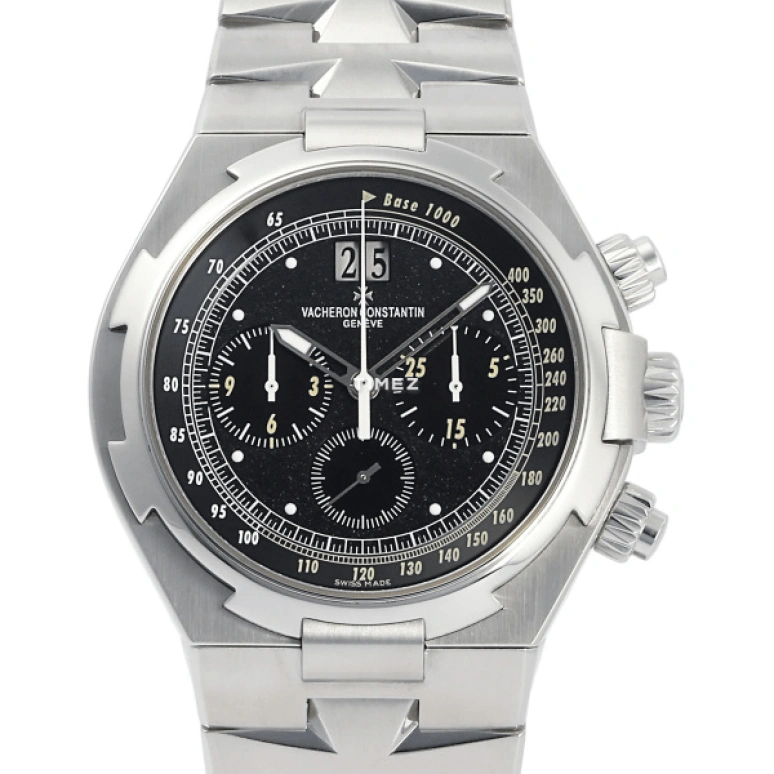 Vacheron Constantin,Overseas 42mm,42mm,Stainless Steel,Black,Automatic,Chronograph,Day,49150,49150/B01A-9269