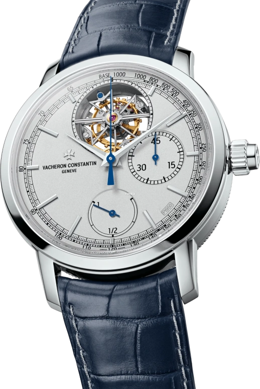 Vacheron Constantin,Traditionnelle 42.50mm,42.50mm,Platinum,Grey,Handwound,Chronograph,Power Reserve Indicator,Tourbillon,5100T,5100T/000P-H041