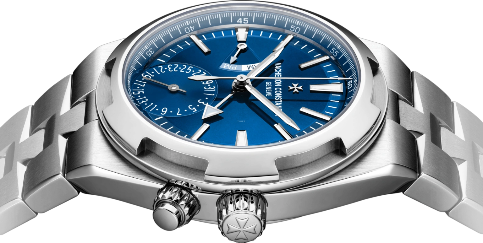 Vacheron Constantin,Overseas 41mm,41mm,Stainless Steel,Blue,Automatic,Day,Dule Time,Day / Night Indication,7900V,7900V/110A-B334