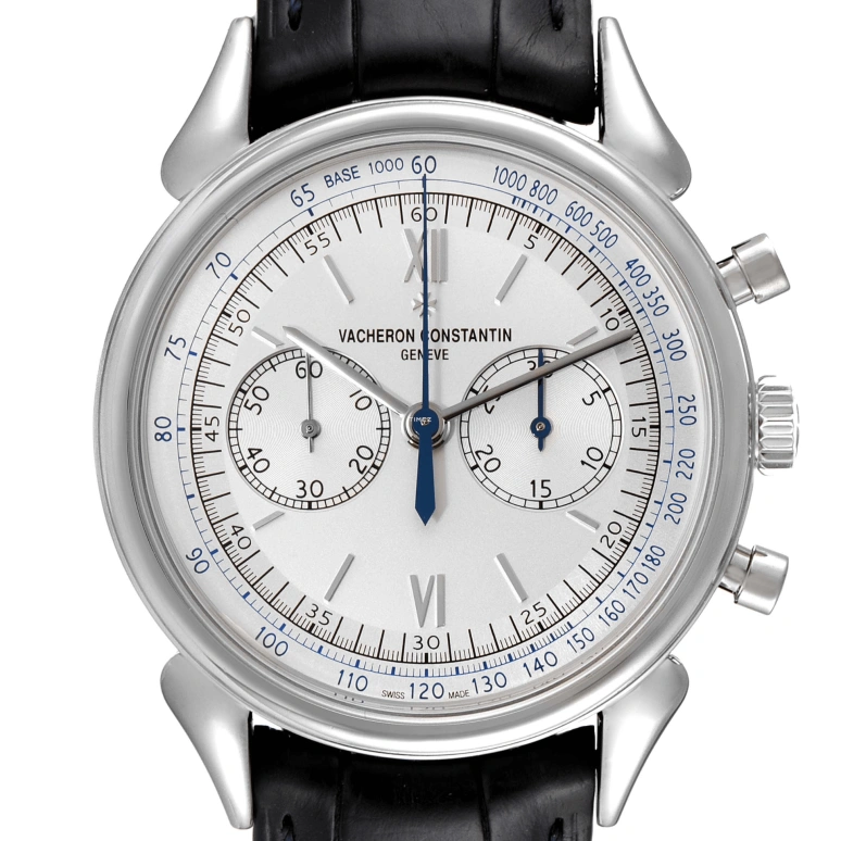 Vacheron Constantin,Historiques 38.50mm,38.50mm,Platinum,Silver,Handwound,Chronograph,48hours,5000H,5000H/000P-B058