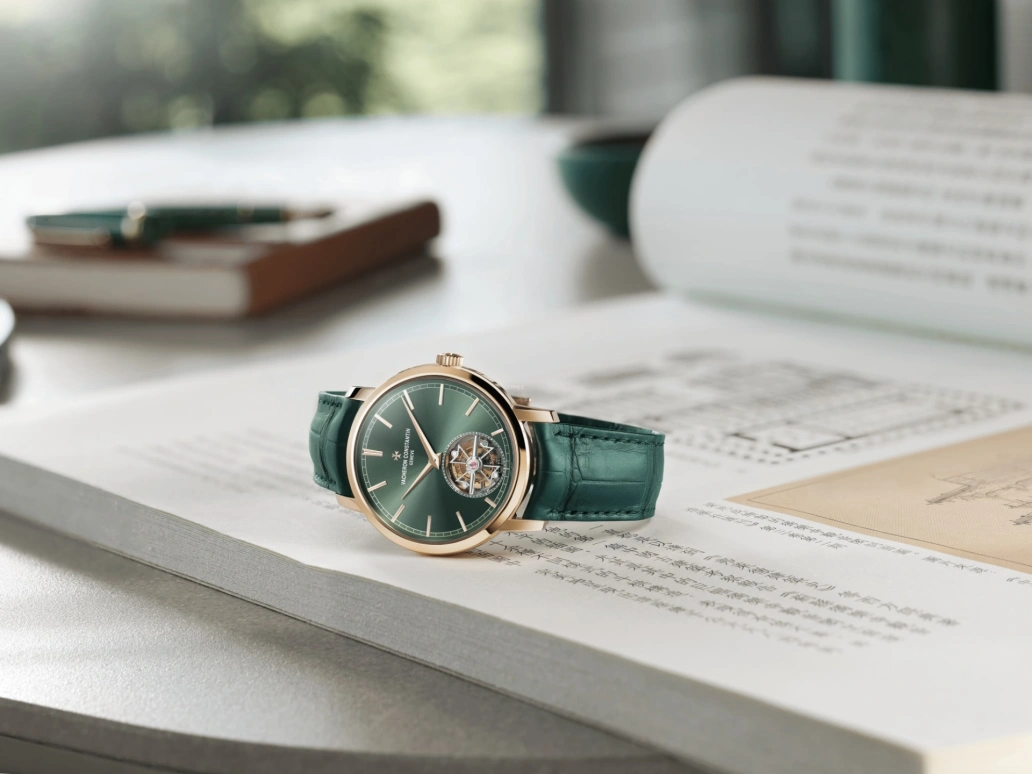 Vacheron Constantin,Traditionnelle 41mm,41mm,Pink Gold,Green,Automatic,Tourbillon,80hours,6000T,6000T/000R-B972