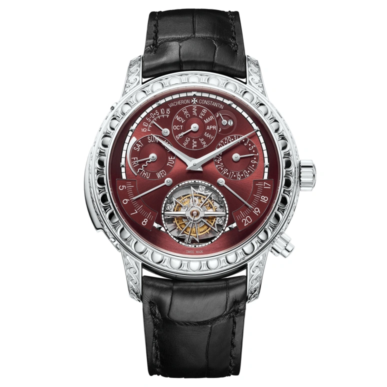 Vacheron Constantin,Artelier Cabinotiers Special Order 47mm,47mm,White Gold,Red,Handwound,Moonphase,Perpetual Calendar,Leap Year,Month,Sapphire,Crystal Glass,Round,80175,80175/000G-B280