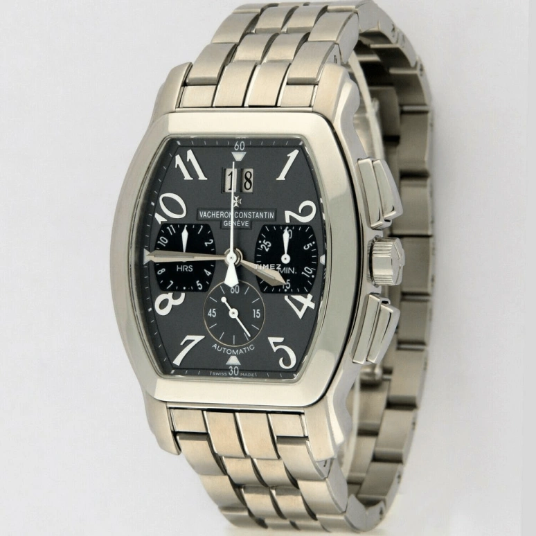 Vacheron Constantin,Malte 37x40mm,37x40mm,Stainless Steel,Grey,Automatic,Chronograph,Day,49145,49145/339A-9057