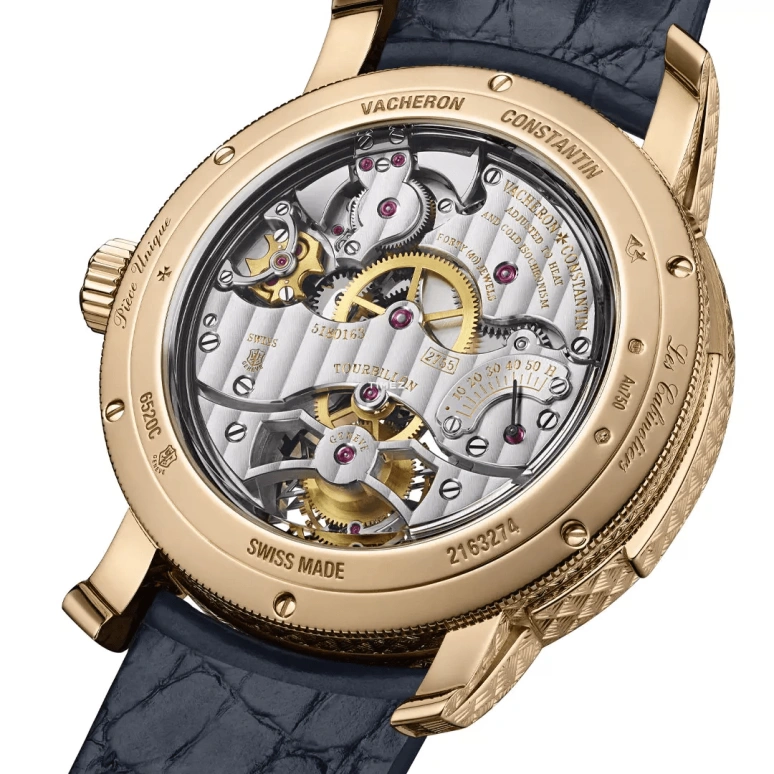 Vacheron Constantin,Artelier Cabinotiers Special Order 44mm,44mm,Pink Gold,Blue,Handwound,Power Reserve Indicator,Tourbillon,Minute Repeater,6520C,6520C/000R-085C