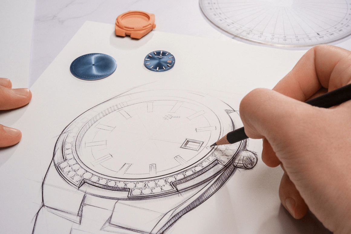 Vacheron Constantin,Overseas 33mm,33mm,Pink Gold,Blue,Quartz,Day,74hours,1225V,1225V/200R-H015