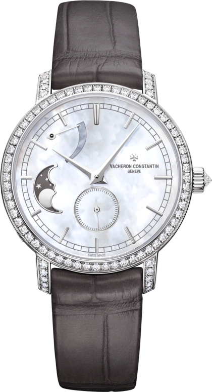 Vacheron Constantin,Traditionnelle 36mm,36mm,White Gold,White,Handwound,Moonphase,Power Reserve Indicator,83570,83570/000G-9916