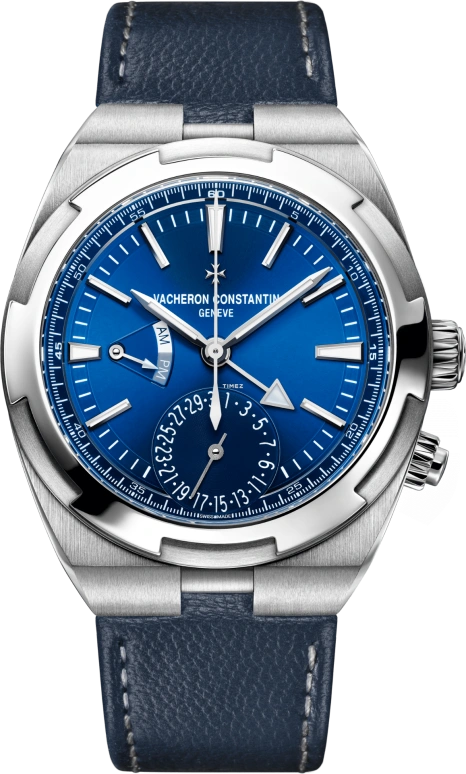 Vacheron Constantin,Overseas 41mm,41mm,Stainless Steel,Blue,Automatic,Day,Dule Time,Anti-magnetic,Day / Night Indication,60hours,In-house Caliber,7920V,7920V/210A-B334