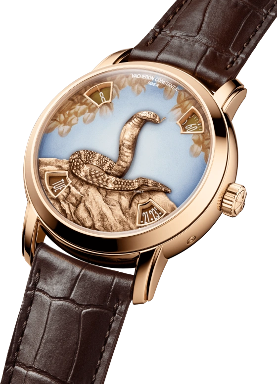 Vacheron Constantin,Métiers d'Art 40mm,40mm,Pink Gold,Multi-Color,Automatic,Date,Day,Anti-magnetic,snake,86073,86073/000R-H034