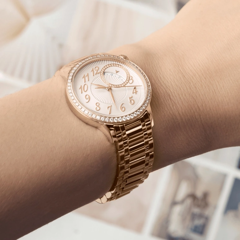 Vacheron Constantin,Égérie 35mm,35mm,Pink Gold,Silver,Automatic,Day,40hours,4605F,4605F/110R-B496