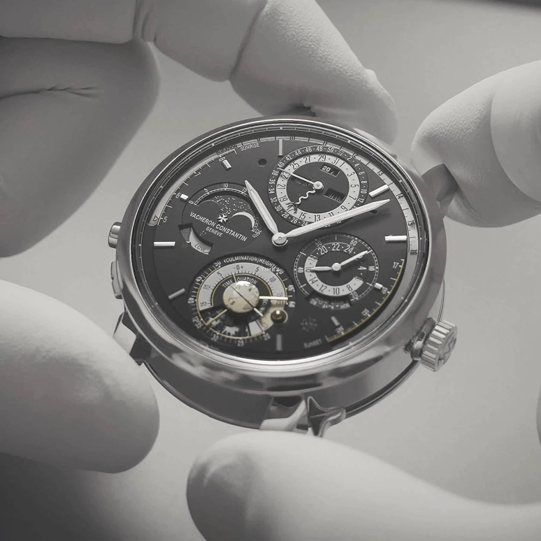 Vacheron Constantin,Artelier Cabinotiers Special Order 45mm,45mm,White Gold,Black,Grey,Handwound,Chronograph,Moonphase,Perpetual Calendar,Leap Year,72hours,In-house Caliber,9600C,9600C/000G-231C