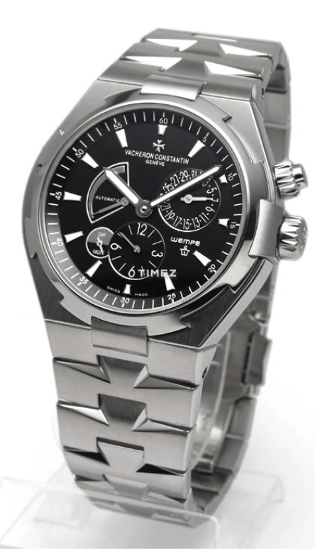 Vacheron Constantin,Overseas 42mm,42mm,Stainless Steel,Black,Automatic,Day,Power Reserve Indicator,Dule Time,47450,47450/B01A-9204