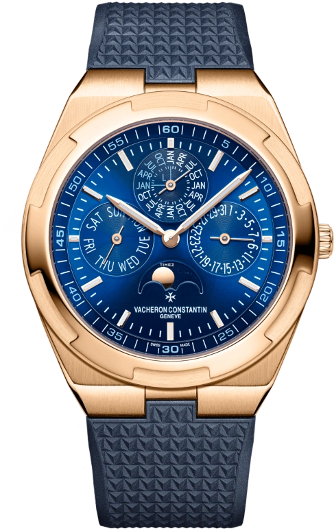 Vacheron Constantin,Overseas 41.50mm,41.50mm,Pink Gold,Blue,Automatic,Moonphase,Perpetual Calendar,Leap Year,Month,40hours,In-house Caliber,4300V,4300V/220R-B509