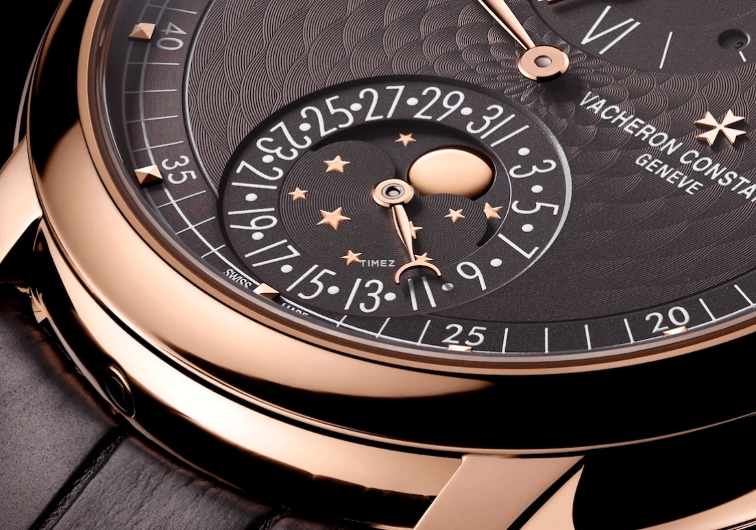 Vacheron Constantin,Malte 42mm,42mm,Rose Gold,Coffee,Automatic,Moonphase,Perpetual Calendar,Leap Year,Month,40hours,In-house Caliber,4000C,4000C/000R-B121