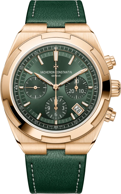 Vacheron Constantin,Overseas 42.50mm,42.50mm,Rose Gold,Green,Automatic,Chronograph,Day,5520V,5520V/210R-B966