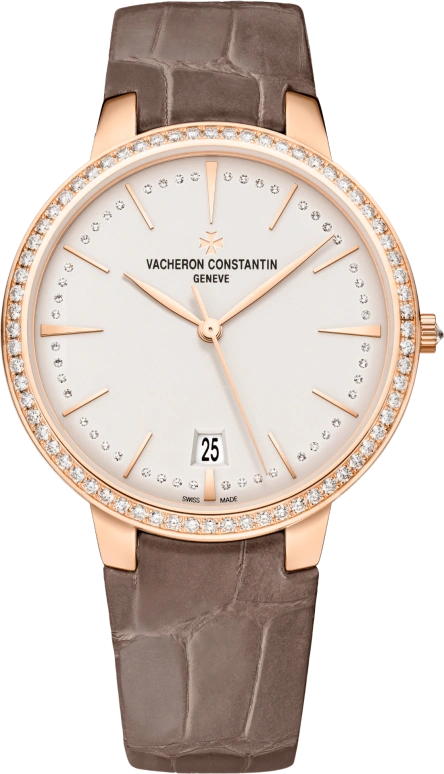 Vacheron Constantin,Patrimony 36.50mm,36.50mm,Pink Gold,Silver,Automatic,Date,43hours,85515,85515/000R-9840