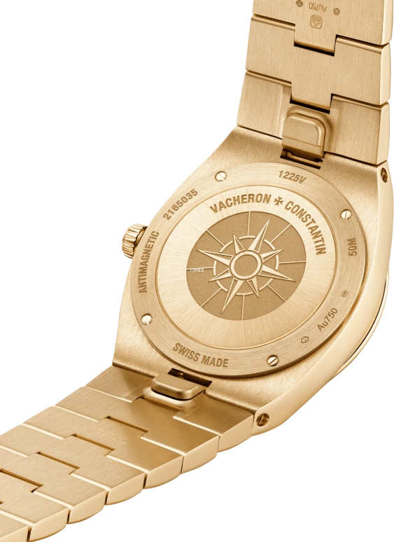 Vacheron Constantin,Overseas 33mm,33mm,Pink Gold,Blue,Quartz,Day,74hours,1225V,1225V/200R-H015