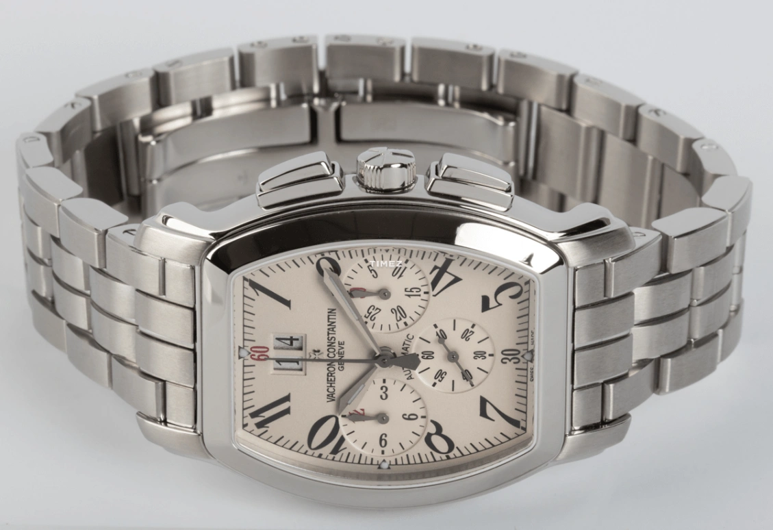 Vacheron Constantin,Malte 37x40mm,37x40mm,Stainless Steel,White,Automatic,Chronograph,Day,49145,49145/339A-8970