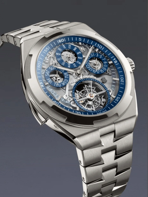 Vacheron Constantin,Overseas 44.50mm,44.50mm,Titanium,Blue,Handwound,Perpetual Calendar,Leap Year,Month,Date,In-house Caliber,Sapphire,Crystal Glass,6510V,6510V/110T-128C