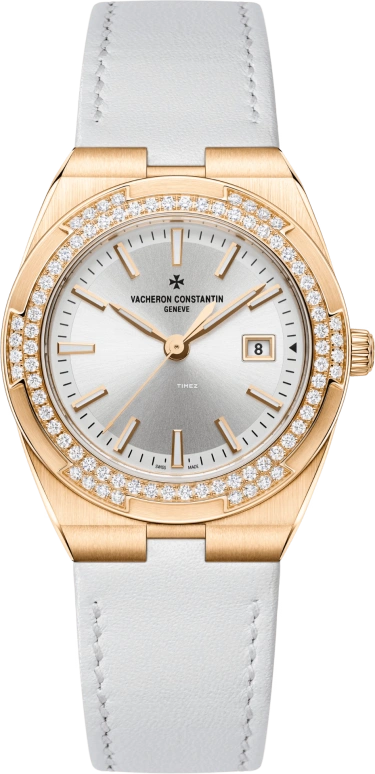 Vacheron Constantin,Overseas 33mm,33mm,Pink Gold,Silver,Quartz,Day,74hours,1225V,1225V/200R-H031