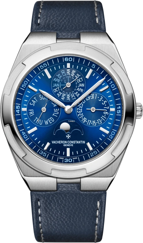 Vacheron Constantin,Overseas 41.50mm,41.50mm,White Gold,Blue,Automatic,Moonphase,Perpetual Calendar,Leap Year,Month,40hours,In-house Caliber,4300V,4300V/220G-B945