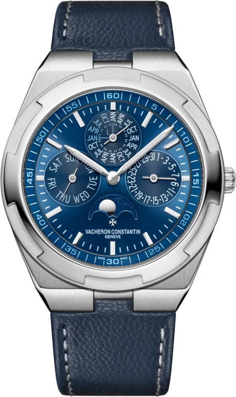 Vacheron Constantin,Overseas 41.50mm,41.50mm,White Gold,Blue,Automatic,Moonphase,Perpetual Calendar,Leap Year,Month,40hours,In-house Caliber,4300V,4300V/120G-B945