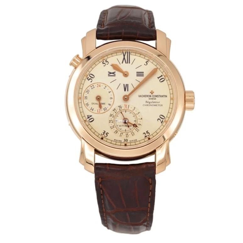 Vacheron Constantin,Malte 39mm,39mm,Rose Gold,White,Automatic,Day,Dule Time,42005,42005/000R-9068