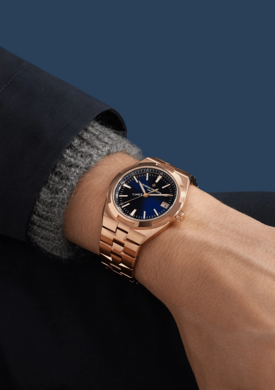 Vacheron Constantin,Overseas 41mm,41mm,Pink Gold,Blue,Automatic,Day,60hours,4520V,4520V/210R-B705