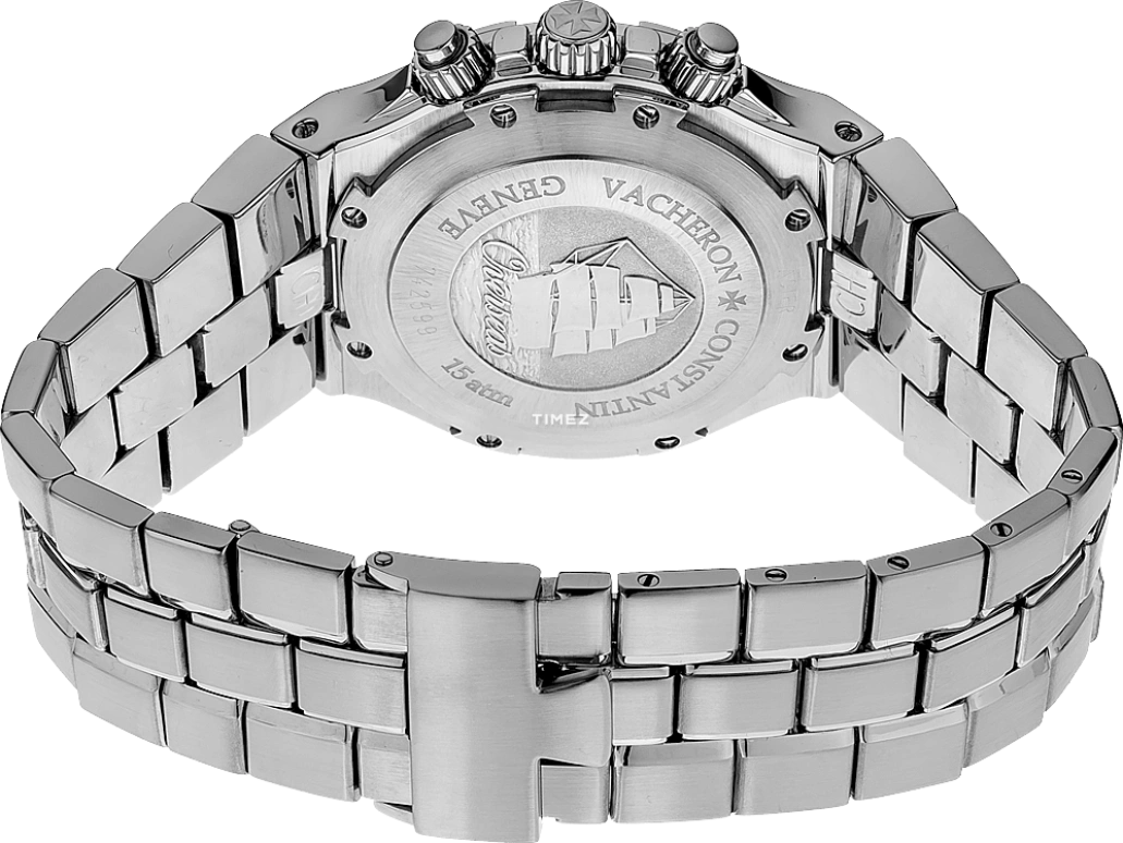 Vacheron Constantin,Overseas 40mm,40mm,Stainless Steel,Silver,Automatic,Chronograph,Day,49140,49140/423A-8790
