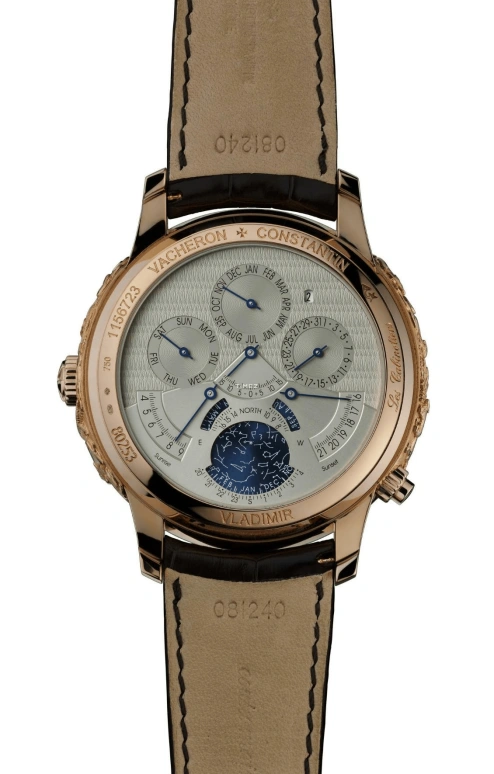 Vacheron Constantin,Artelier Cabinotiers Special Order 47mm,47mm,Pink Gold,Silver,Handwound,Moonphase,Perpetual Calendar,Leap Year,Month,58hours,In-house Caliber,80253,80253/000R-9593