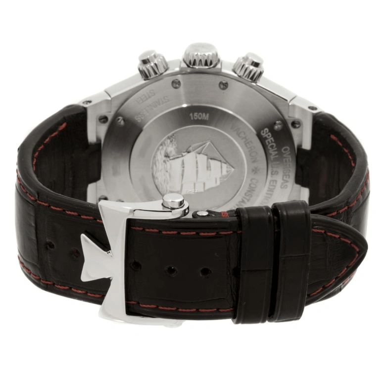 Vacheron Constantin,Overseas 42mm,42mm,Stainless Steel,Black,Automatic,Chronograph,Day,49150,49150/000A-9337