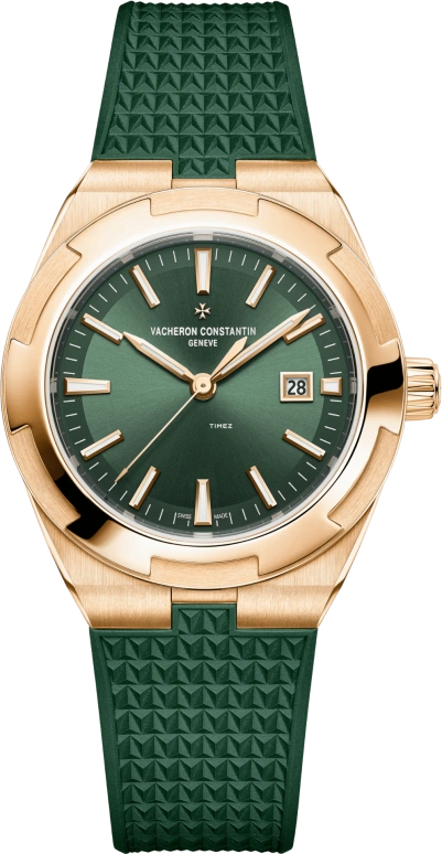 Vacheron Constantin,Overseas 34.50mm,34.50mm,Pink Gold,Green,Automatic,Day,40hours,4600V,4600V/200R-H134