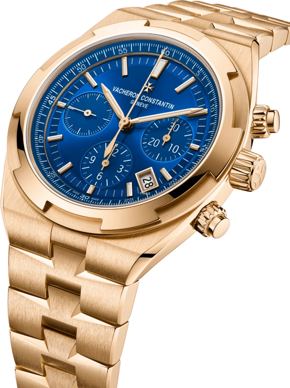 Vacheron Constantin,Overseas 42.50mm,42.50mm,Rose Gold,Pink Gold,Blue,Automatic,Chronograph,Day,5520V,5520V/210R-B952