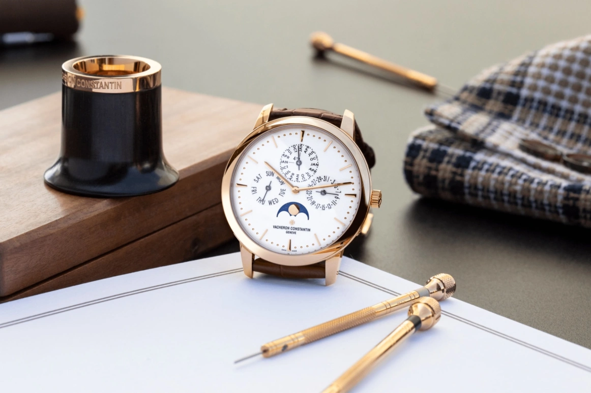 Vacheron Constantin,Patrimony 41mm,41mm,Pink Gold,Silver,Automatic,Moonphase,Perpetual Calendar,Leap Year,Month,40hours,In-house Caliber,43175,43175/000R-9687