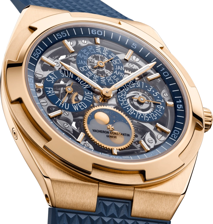 Vacheron Constantin,Overseas 41.50mm,41.50mm,Pink Gold,Skeleton,Automatic,Moonphase,Perpetual Calendar,Leap Year,Month,40hours,In-house Caliber,4300V,4300V/120R-B642