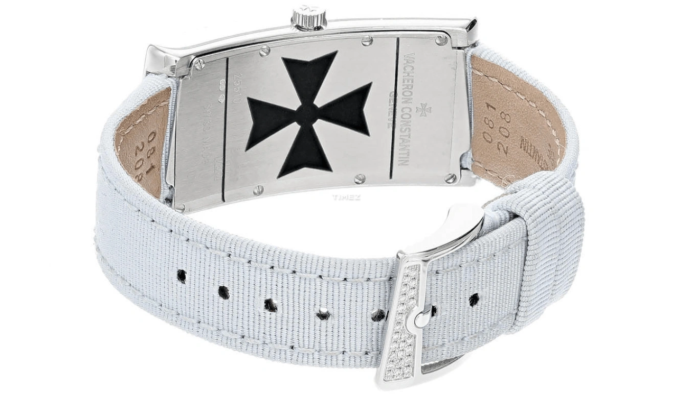 Vacheron Constantin,1972 22.80x46.50mm,22.80x46.50mm,White Gold,White,Quartz,In-house Caliber,Sapphire,Crystal Glass,25510,25510/000G-9119