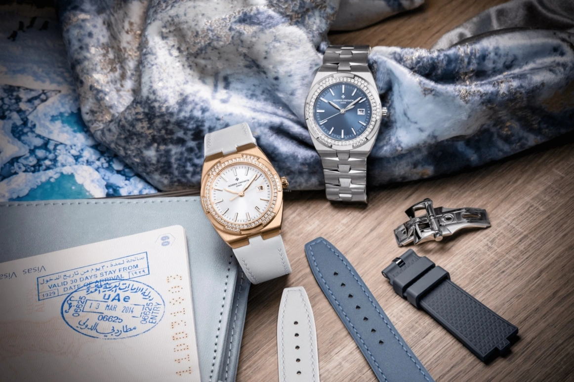 Vacheron Constantin,Overseas 33mm,33mm,Stainless Steel,Blue,Quartz,Date,74hours,1205V,1205V/100A-B590