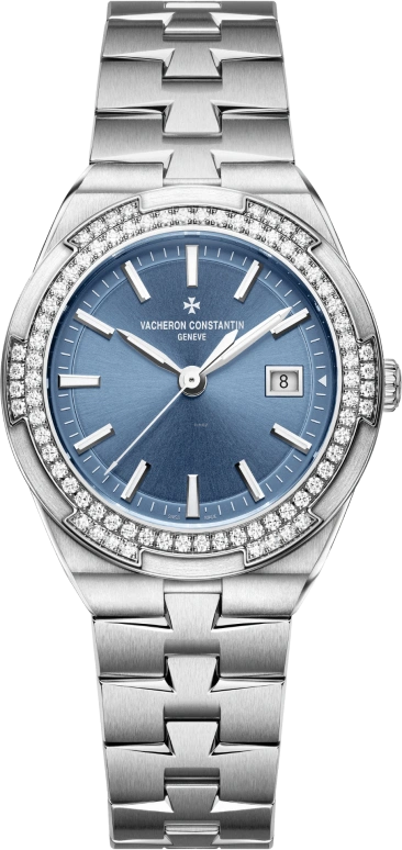 Vacheron Constantin,Overseas 33mm,33mm,Stainless Steel,Blue,Quartz,Date,74hours,1205V,1205V/100A-B590