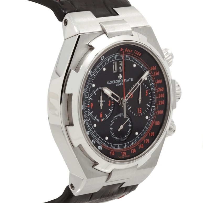 Vacheron Constantin,Overseas 42mm,42mm,Stainless Steel,Black,Automatic,Chronograph,Day,49150,49150/000A-9337