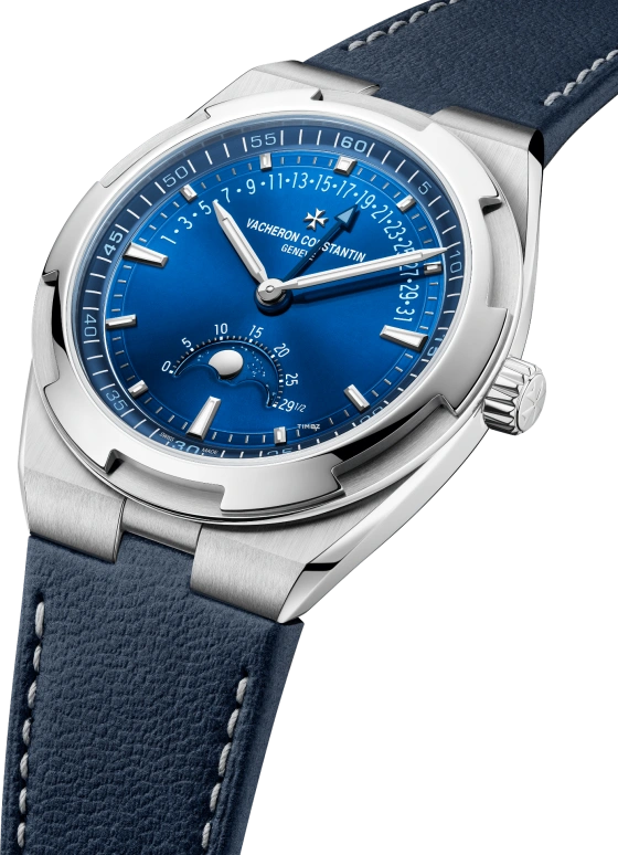 Vacheron Constantin,Overseas 41mm,41mm,Stainless Steel,Blue,Automatic,Moonphase,Day,Retrograde,4000V,4000V/210A-B911
