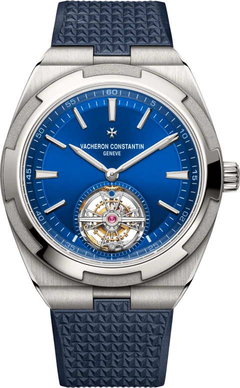 Vacheron Constantin,Overseas 42.50mm,42.50mm,Titanium,Blue,Automatic,Tourbillon,80hours,6000V,6000V/210T-H032