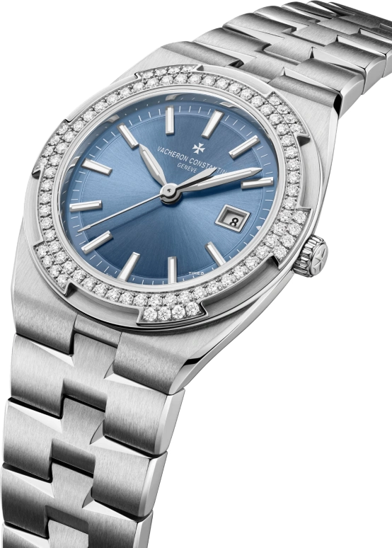 Vacheron Constantin,Overseas 33mm,33mm,Stainless Steel,Blue,Quartz,Day,74hours,1225V,1225V/200A-B590