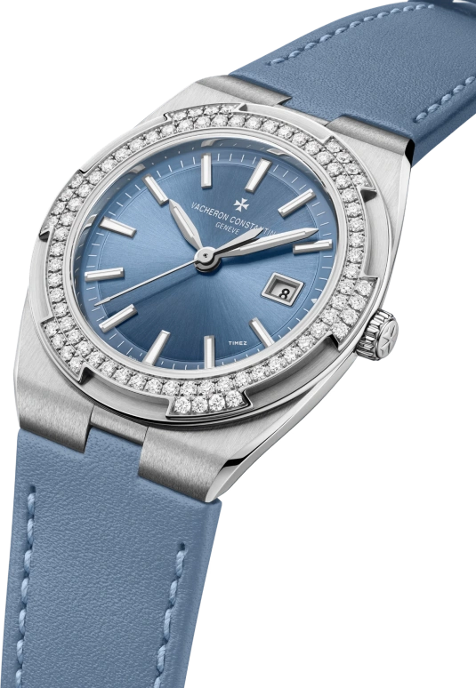 Vacheron Constantin,Overseas 33mm,33mm,Stainless Steel,Blue,Quartz,Day,74hours,1225V,1225V/200A-B590
